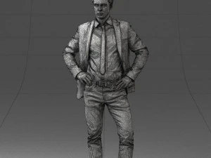 000002 Homme en v&ecirc;tements d&eacute;contract&eacute;s 0318 3dp Modèles 3D en vedette