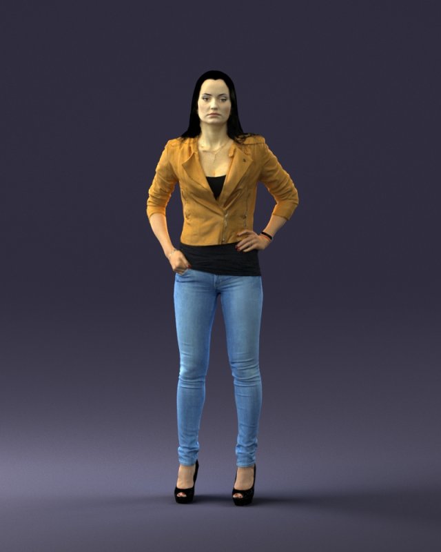 000003 Fashion Woman 0318 Modello 3D .c4d .max .obj .3ds .fbx .stl .blend