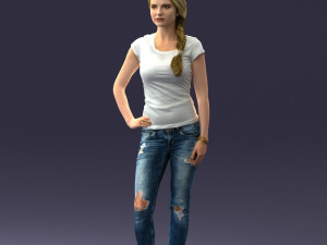 casual girl 0421 3D Model