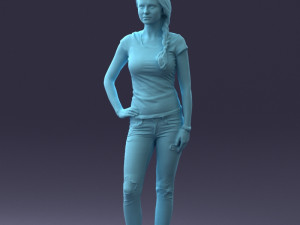 casual girl 0421 3d print ready 3Dプリントモデル