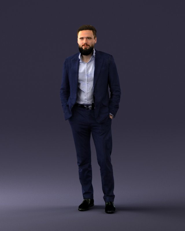 man in suit 0421 3D Model .c4d .max .obj .3ds .fbx .stl .blend 