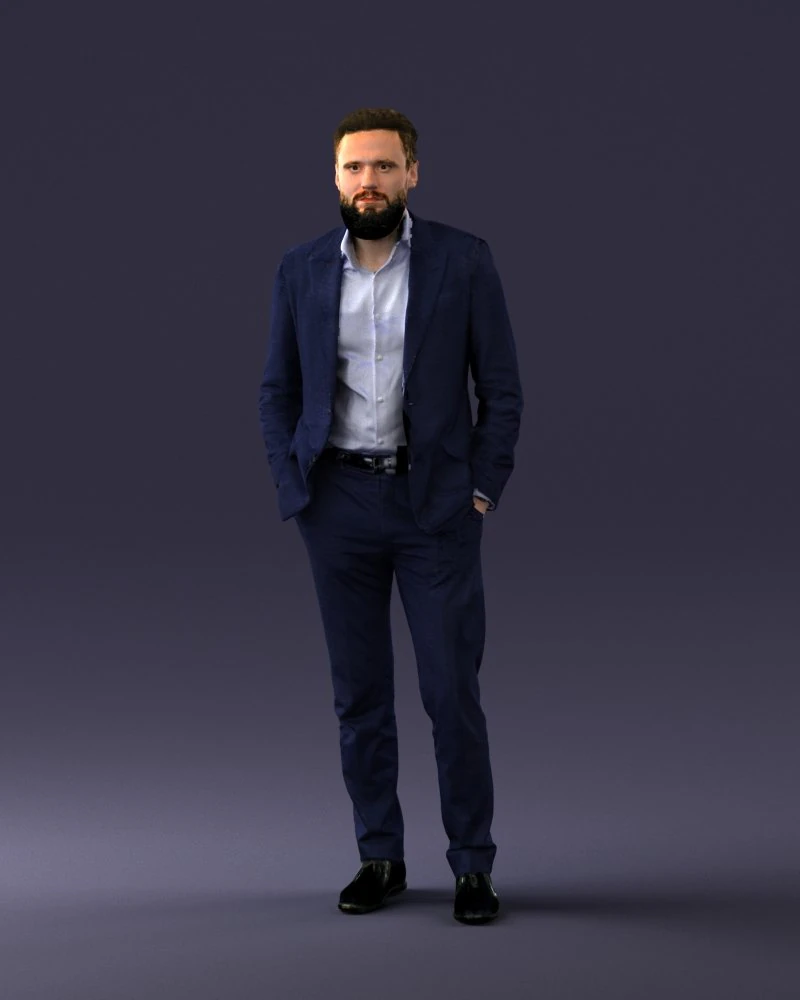 man in suit 0421 3D Model .c4d .max .obj .3ds .fbx .stl .blend 