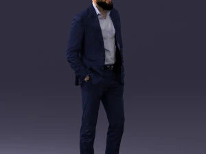 man in suit 0421 3D Model