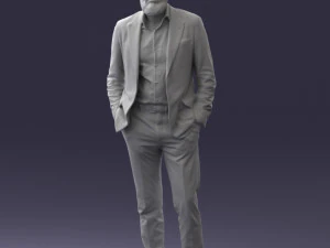 man in suit 0421 3D Model