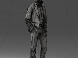 man in suit 0421 3d print ready Modelo de Impressão 3D