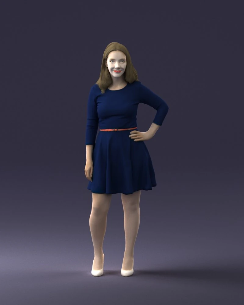 smiling girl 0708 3D Model .c4d .max .obj .3ds .fbx .stl .blend 