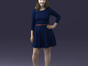 улыбающаяся девушка 0708 3D Модель