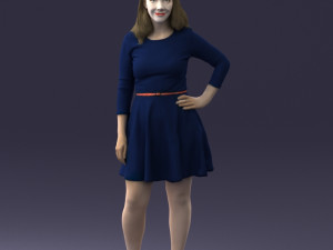 smiling girl 0708 3d print model Modelo de impresión 3D