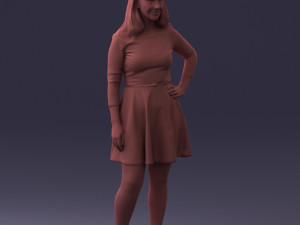 smiling girl 0708 3d print model Modèles 3D en vedette