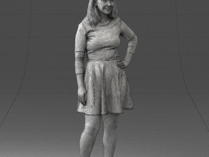 smiling girl 0708 3d print model Modèles 3D en vedette
