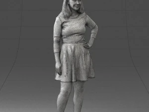 smiling girl 0708 3d print model 3D Print Model