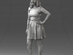 smiling girl 0708 3d print model 3D Print Model