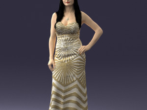golden dress 0730 3dprint ready 3D 프린트 모델