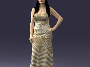 golden dress 0730 3dprint ready 3D Print Model