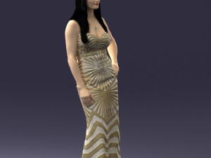 golden dress 0730 3dprint ready 3Dプリントモデル