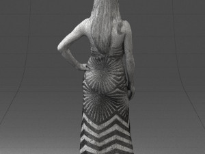 golden dress 0730 3dprint ready 3Dプリントモデル