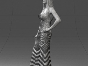golden dress 0730 3dprint ready 3Dプリントモデル