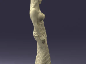girl in golden dress 0730 3D Model