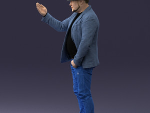 man with hat 1213 Modelo 3D