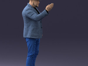 man with hat 1213 Modelo 3D
