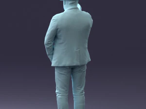 man with hat 1213 3D Model