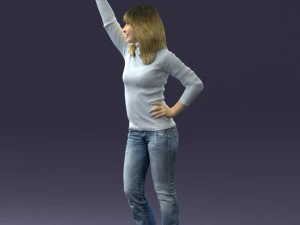 hand up woman 0927 3D Model