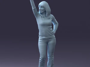 hand up woman 0927 3D Model