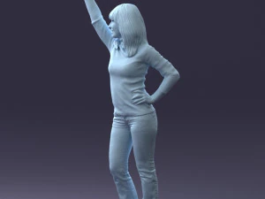 hand up woman 0927 3D Model