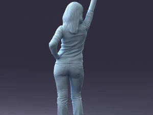 hand up woman 0927 3D Model
