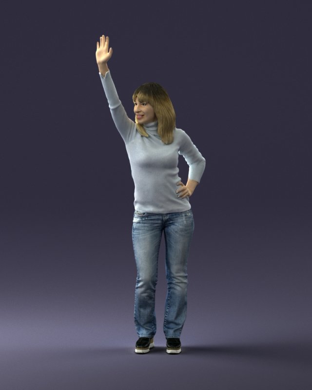 hand up woman 0927 3d print ready Model Cetak 3D .c4d .max .obj .3ds .fbx .stl .blend