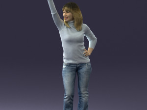 hand up woman 0927 3d print ready Modèles 3D en vedette