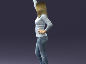 hand up woman 0927 3d print ready Model Cetak 3D