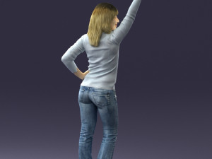 hand up woman 0927 3d print ready Model Cetak 3D