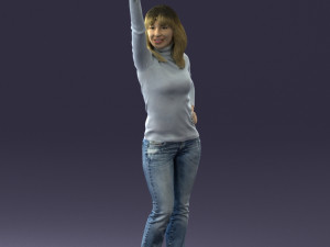 hand up woman 0927 3d print ready Model Cetak 3D