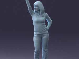 hand up woman 0927 3d print ready Model Cetak 3D