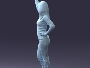 hand up woman 0927 3d print ready Model Cetak 3D