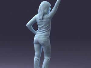 hand up woman 0927 3d print ready Model Cetak 3D