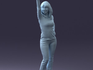 hand up woman 0927 3d print ready Model Cetak 3D