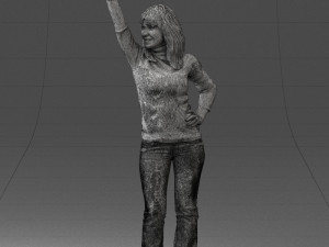 hand up woman 0927 3d print ready Model Cetak 3D