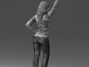 hand up woman 0927 3d print ready Model Cetak 3D