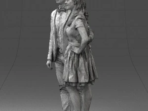 beautiful couple 0913 3d print ready 3D Print Model
