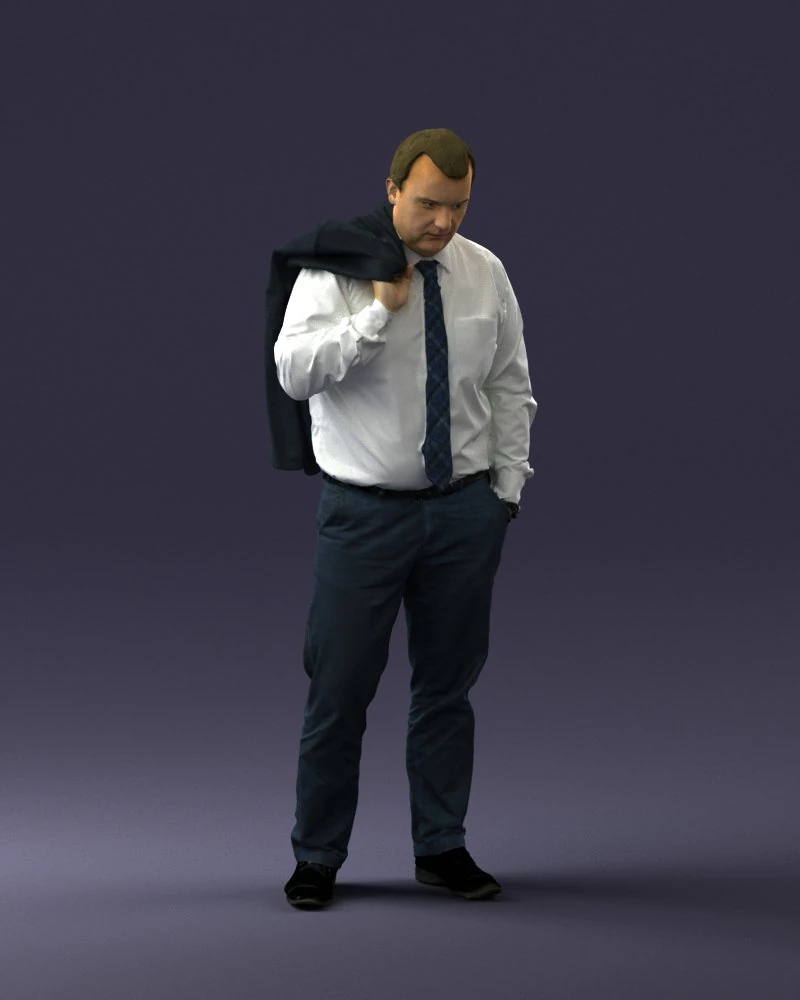 man with jacket 0928 3D Model .c4d .max .obj .3ds .fbx .stl .blend