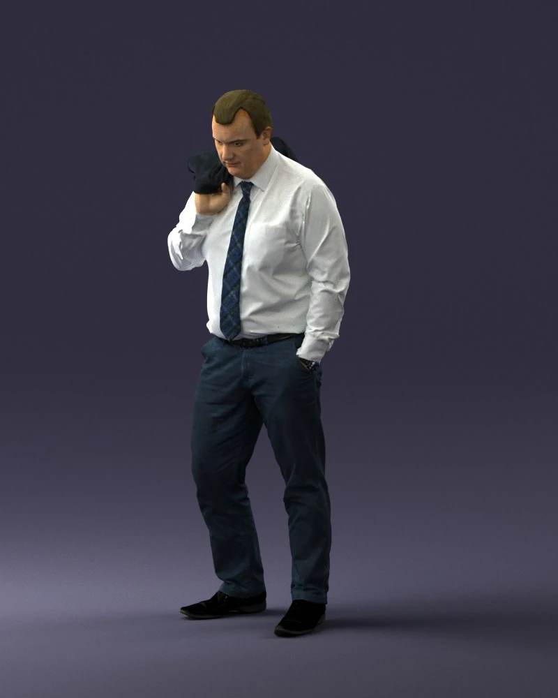 man with jacket 0928 3d print ready 3D Print Model .c4d .max .obj .3ds .fbx .stl .blend 