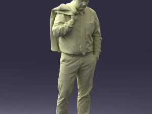 man with jacket 0928 3d print ready 3D Print Model