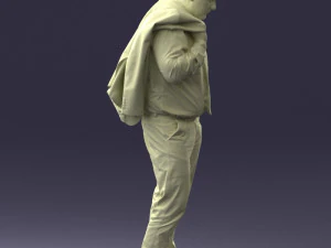 man with jacket 0928 3d print ready 3D Print Model