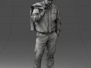 man with jacket 0928 3d print ready 3D Print Model
