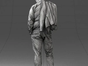 man with jacket 0928 3d print ready 3D Print Model