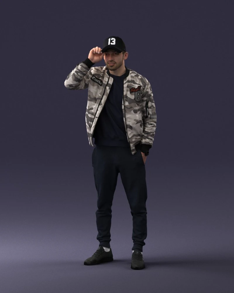 hiphop man 0420 3D Model .c4d .max .obj .3ds .fbx .stl .blend