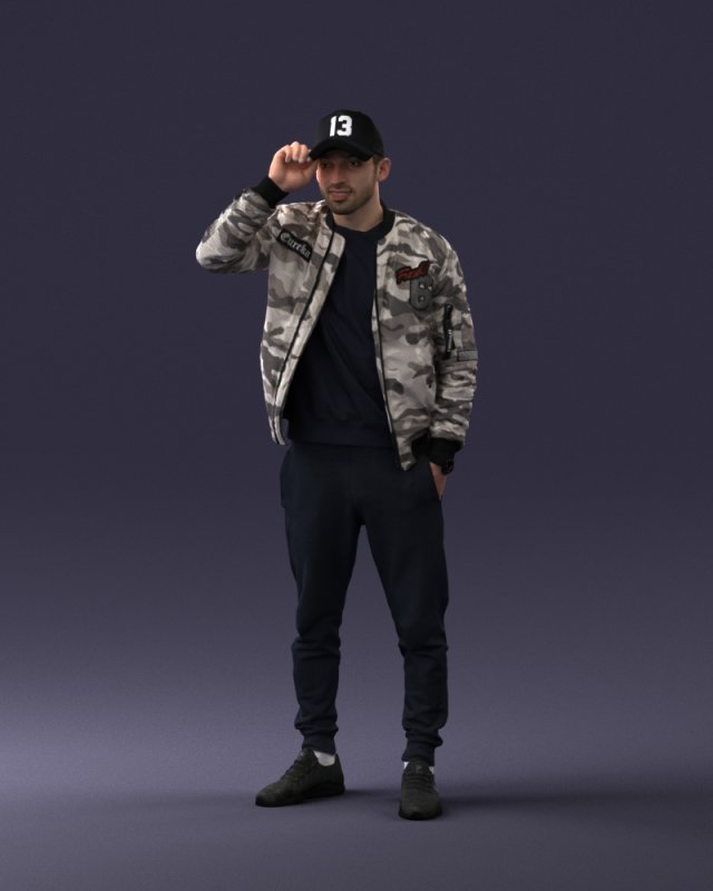 hiphop man 0420 3d print ready 3D Print Model .c4d .max .obj .3ds .fbx .stl .blend 