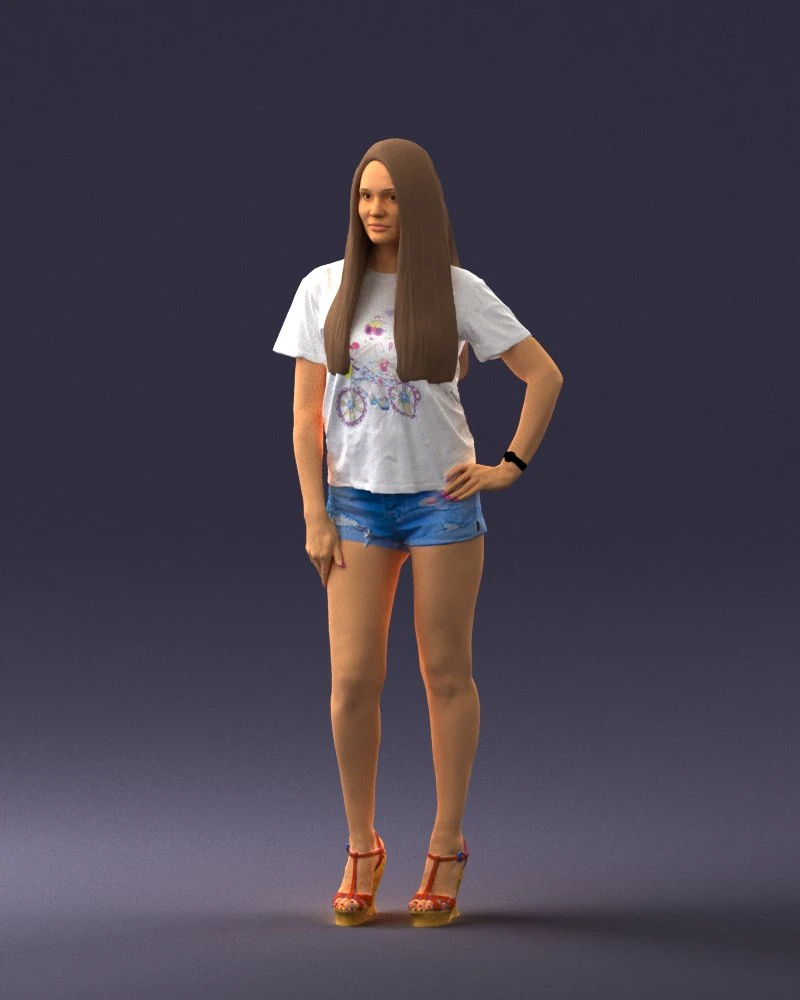 glamour woman 0519 3D Print Model .c4d .max .obj .3ds .fbx .stl .blend 